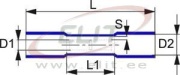 Jätkuhülss Ver 2 b termokahanev, 1.5..2.5mm² 600V, L37mm, -10..105°C, Polyolefin, copper, 100pcs/pck, sinine