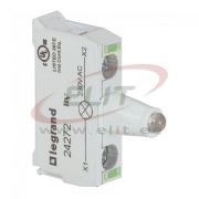 LED moodul Osmoz, 230VAC, 2x 2.5mm², screw clamp, mount on control station base, Legrand, green