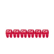 Juhtmemärgis CAB3, 1.5..2.5mm², 2, ribas 30pcs, punane