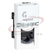 Andmesidepesa Mosaic, mech.| RJ45 cat.6 FTP, 1M, valge