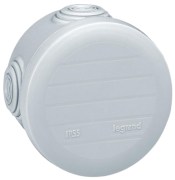 Plastkarp Plexo, Ø70x45D 4läbiviiku ø4..20mm  kaabel/toru, -25..40°C, PS/PS, IP55 IK07, valge