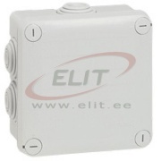 Plastkarp Plexo, 105Wx105Hx55D, 7glands ø4..25mm cable/tube,  -25..40°C, PS, cover with 4x ¼ turn lock screw, IP55 IK07, hall