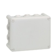 Plastkarp Plexo, 155Wx110Hx74D, 10glands ø4..25mm cable/tube, -25..40°C, PS, cover with 4x ¼ turn lock screw, IP55 IK07, hall