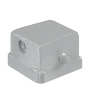 Cover HDC 04A DMDL 2BO, size 1, for female insert, cover for lower part of housing, side-locking clamp on lower side, diecast alumiinium, -40..125°C, IP65