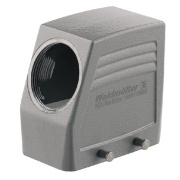 Hood HDC 10A TSLU 1PG16G, size 2, cable entry from side, end-locking clamp, PG16, IP65