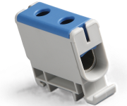 Hargnemisklemm Al/Cu UK50/1N, 1P (2holes) 2.5-50mm² 145/160A 1000VAC/ 1500VDC, Hex5 4Nm 2.5..4mm²/ 12Nm 6..50mm², TS35, MaxPro, sinine