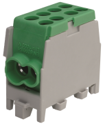 Hargnemisklemm Al/Cu HLAK 25-1/2 M2, 2x 25/16mm²/ 2x 16/10mm², 130/100A 1000VAC/DC, 2.5/2Nm, TS35, roheline