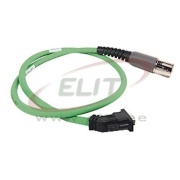 Feedback Cable Kinetix, MP-series medium inertia motors, D0.38-in., 600V, SpeedTec DIN » flying-lead, 5m industrial TPE cable, green