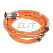 Power Cable Kinetix, for MP motors, non-flex, SpeedTec DIN motor end to flying-lead drive end, 8A 600V, industrial TPE, 6x16AWG, 5m, orange