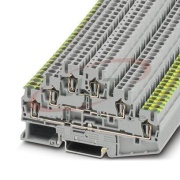 Ground Terminal Block ST 2.5-PE/L/L, spring-cage, 50pcs/pck, Phoenix