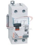 Kombikaitselüliti DX³, 1C+N 10A 230VAC 10kA, 30mA type AC, N right hand, 2M