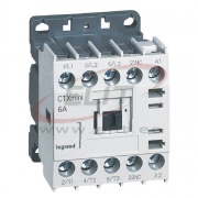 Minikontaktor CTXmini, 2.2kW 6/20A 3x400VAC, 1NC 10A 240VAC, cv 24VAC, TS35/ panel mount