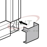 L-nurk DLP-S, 40x16mm, valge