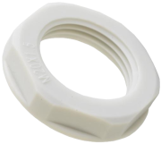 Vastumutter Synthetic, M20x1.5, mutrivõti 27mm, keermepikkus 6mm, -30..100°C, PA6, HF, helehall