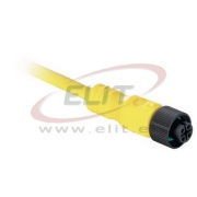 Sensor/Actuator Cable 889D, M12 4pin plug », 4A 250V, 20..105°C, L5m PVC cable, IP69K, Nema6P, Allen-Bradley, yellow