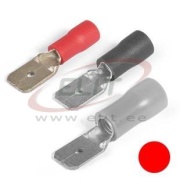 Juhtmehülss-pistik Con mh 2.8 r, insulated, 0.5..1.5mm² 300V, 0.8x2.8mm| 288, -25..75°C, PVC, brass, 100pcs/pck, punane