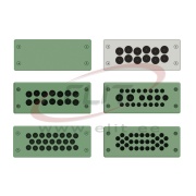 Multiläbiviik ECRM, 12x ø5..13.5mm, -40..80°C, glass fibre reinforced PA, butyl rubber, chloroprene, polyurethane, UL94, incl. mounting accessories, IP65, UL12/13/4X
