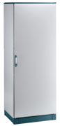 Metallkapp ENUX, 1000Wx1600Hx400D, frame, blank door, rear panel, lever-operated double bar locking w. 3mm double-bit insert, modular, adj. cable entry w. sealing gasket, C3M| epoxy resin layer, IP55 IK10, NEMA12, sinine/ hall