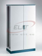 Metallkapp ENUX, 1200Wx1800Hx400D, frame, blank double door, rear panel, lever-operated double bar locking w. 3mm double-bit insert, modular, adj. cable entry w. sealing gasket, C3M| epoxy resin layer, IP55 IK10, NEMA12, sinine/ hall