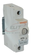 LED indikaator, valge, 230VAC, 1..16mm², 1M, TS35