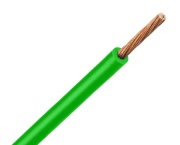 Juhe H05V-K, 0.5mm² 300/500V -40..70°C, 100m/pck, roheline