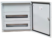 Jaotuskilp JXJ, 2x 18M, 80A 400VAC, 450x450x140mm, ülemised, alumised kaabli sisestusplaadid, tsingitud terasplekk, -5..40°C, 2x FL21, Jumax JXJ 36-18, IP44 IK10, MaxPro, kivihall