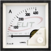 Ampermeeter MA17LN, built-in rectifier, input 20mA/300A, scale 240°, valge faceplate, moving-coil, ■72x72mm/ □68x68mm, IP52, Lumel