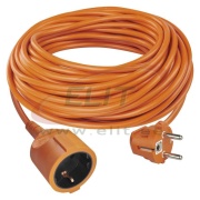 Pikendusjuhe 30m pistikuga, jätkupesa 1x 2P+E Schuko 16A 250V, kaabel H05VV-F3G 1,5 mm2, oranž, Emos