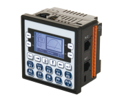 Integrated HMI, PLC w. I/O XLE, 2.2-in. monochrome, CsCAN, 12DI, 4HSI, 12DO, 2HSO, 2AI (10bit, V/mA), sv 24VDC, IP65