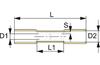 Jätkuhülss Ver 5.5 g termokahanev, 4..6mm² 600V, L41mm, -10..105°C, Polyolefin, copper, 100pcs/pck, kollane