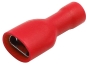 Juhtmehülss-pesa Con vv 6.3 r, PVC fully insulated, female, 0.5..1mm² 300V, tab 0.8x6.4mm| 648, -25..75°C, PVC, brass, 100pcs/pck, punane