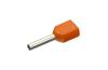 Kaksik juhtmehülss kraega Ct 005008 w, 2x0.5x8mm, 100pcs/pck, oranž