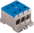 Hargnemisklemm Al/Cu UK50/3N, 1P (6holes) 2.5-50mm² 290/320A 1000VAC/ 1500VDC, Hex5 4Nm 2.5..4mm²/ 12Nm 6..50mm², TS35, MaxPro, sinine