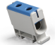Hargnemisklemm Al/Cu UK50/1N, 1P (2holes) 2.5-50mm² 145/160A 1000VAC/ 1500VDC, Hex5 4Nm 2.5..4mm²/ 12Nm 6..50mm², TS35, MaxPro, sinine