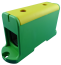 Hargnemisklemm Al/Cu UK240/1PE, 1P (2holes) 35-240mm² 380/425A 1000VAC/ 1500VDC, Hex8 26Nm 35..120mm²/ 46Nm 150..240mm², panel mount, MaxPro, koro