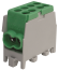Hargnemisklemm Al/Cu HLAK 25-1/2 M2, 2x 25/16mm²/ 2x 16/10mm², 130/100A 1000VAC/DC, 2.5/2Nm, TS35, roheline
