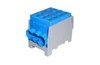Hargnemisklemm Al/Cu HLAK 35-1/4 M2, 2x 35/25mm²/ 4x 25/16mm², 160/125A 1000VAC/DC, 3.5/2.5Nm, TS35, sinine