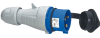 CEE Plug P17 Tempra, 1P+N+E 32A 250VAC, straight, IP44, 6h