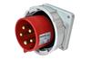 Kilbipistik, 3P+N+E 32A 415VAC, IP67, MaxPro, punane