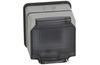 Adapter Plexo66, for Mosaic, 2M, semi transparent lid, 2x ISO20 membrane glands, IP66 IK08, hall