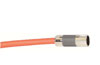 Feedback Transition Cable Kinetix, threaded DIN » bayonet receptacle, 19.7-in. industrial TPE cable, black