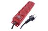 Pikendusjuhe 4x 2P+E Schuko 3680W 16A 250VAC, lüliti, 5m kaabel H07RN-F 3G 1,5 mm2, IP44, must-punane, Emos