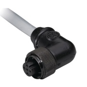 Drop Cordset KwikLink, DeviceNet Patchcord, trunk end: male Micro, right angle; device end: female Micro, straight, 6m, PVC, Rockwell Automation, Grey