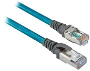 Patch Cord EtherNet, unshielded twisted pair, RJ45 plug » RJ45 plug, 4x2x24AWG, 300V, 40m PVC cable, teal