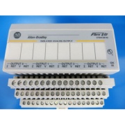 Analog Output Module Flex™ I/O, 4-ch., 0.656mA/CNT 24VDC, panel mount ˄TS35, Allen-Bradley