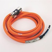 Power Cable Kinetix®, for RDB direct drive motors, non-flex, SpeedTec DIN motor end to flying-lead drive end, 35.6A 600V, industrial TPE, 4x 10AWG, 5m, Allen-Bradley, orange