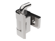 Hinge Corner 3-190, opening angle 180°, hardened steel pin, left, right mounting, plate 1.0..1.5mm, Industrilas, chrome