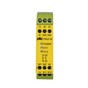Safety relay PNOZ X, PNOZ X2 24VAC/DC 2n/o, Monitoring of E-STOP, safety gate, light grid, Pilz