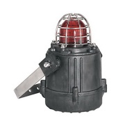 Hazloc Beacon, xenon 5J strobe, -4..131°F, PPS glass filled plastic/glass, ss304 mounting bracket, Vitongasket, ½-in. NPT conduit, 24VDC, IP66, NEMA4/4X/13, red