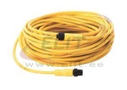 Sensor/Actuator Cable 889D, M12 4pin socket » M12 4pin plug, 4A 300V, 20..105°C, L30m PVC cable, IP67/69K, Nema6P, yellow